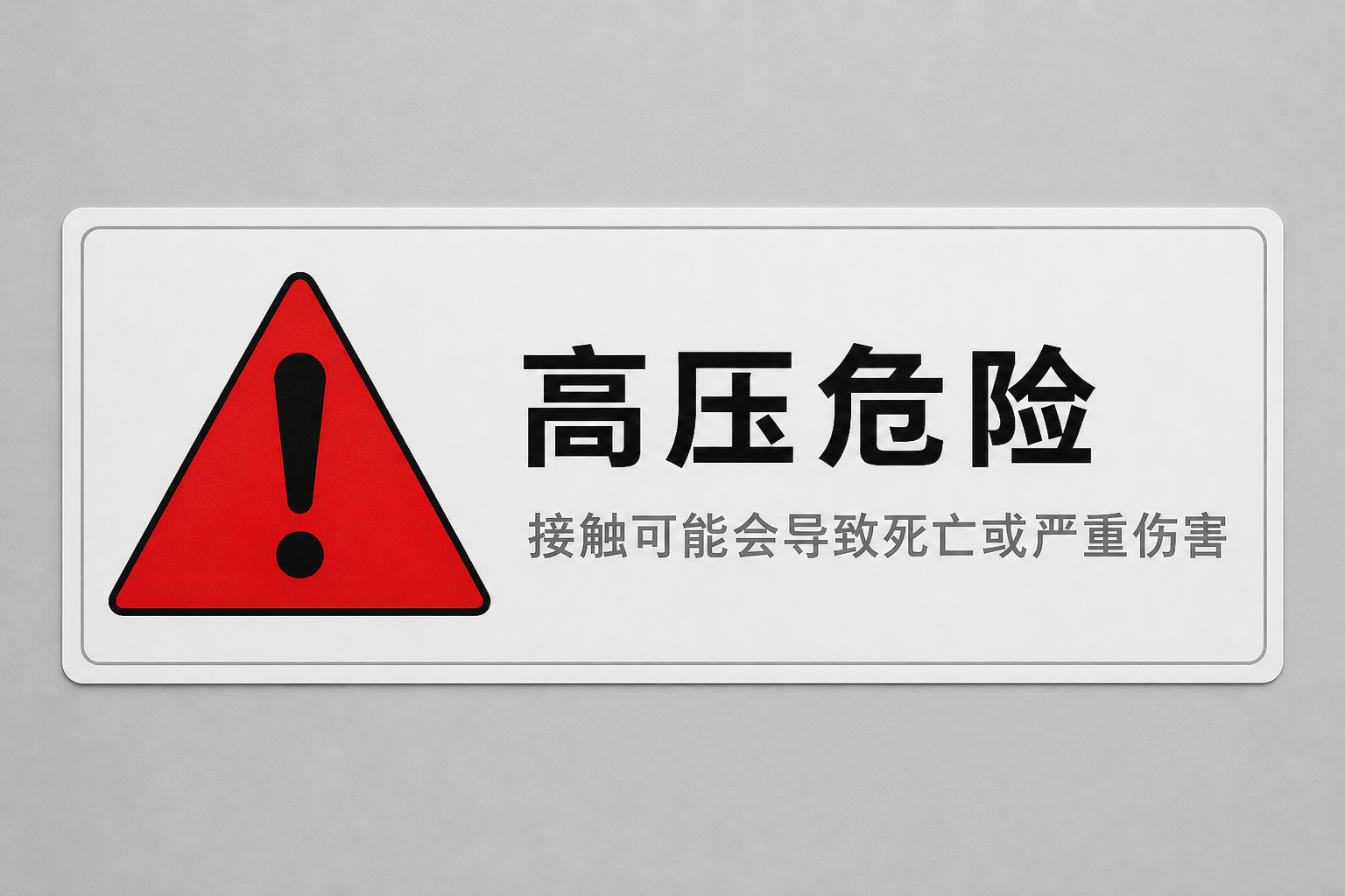 高压危险标签样 · 中文（演示）