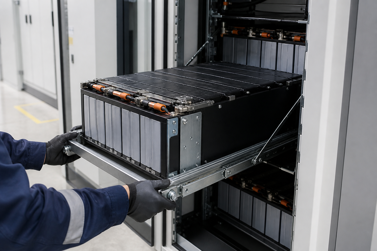 模组装入全高 Rack 仓位