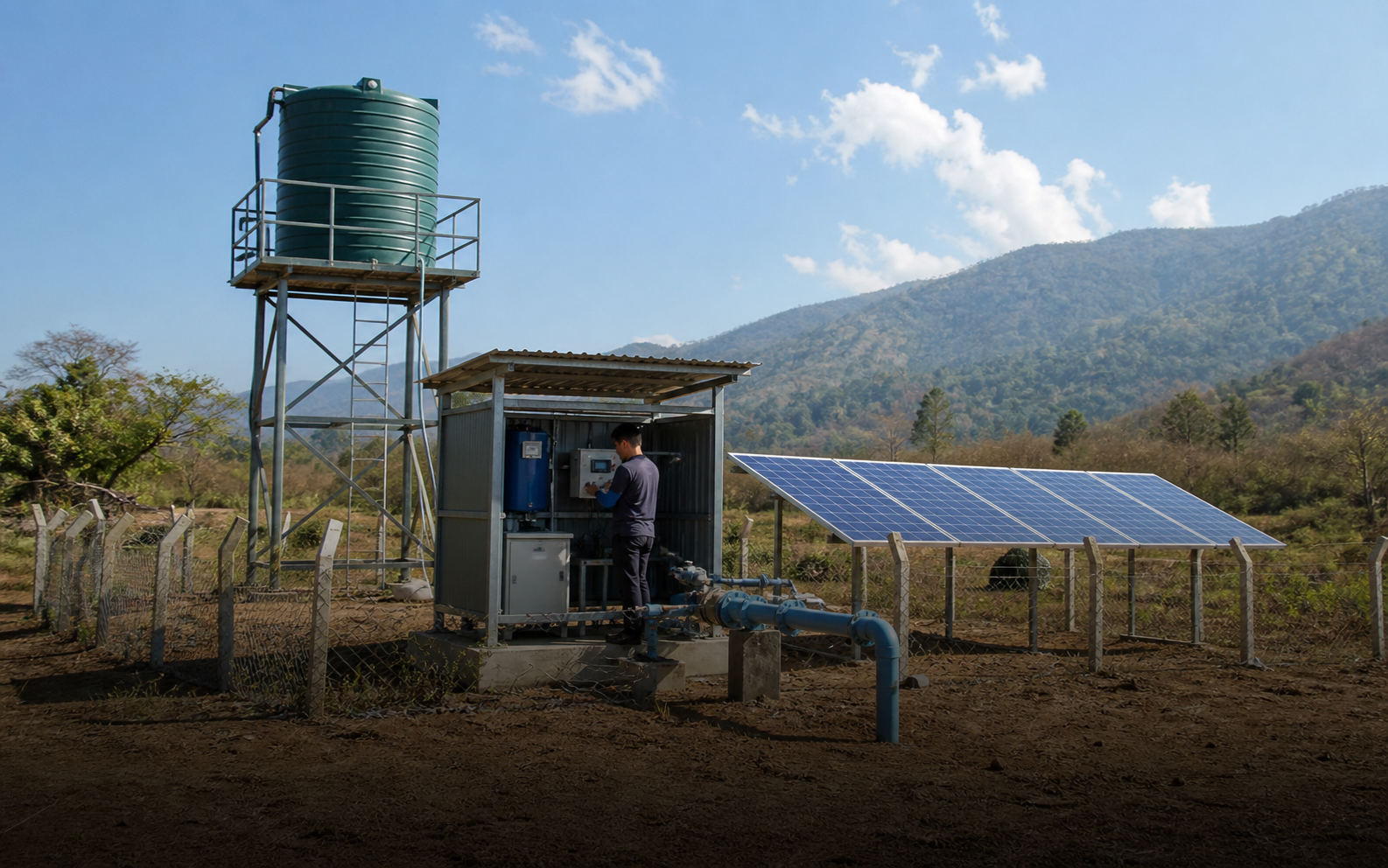 Off-grid photovoltaic systems at range water stations